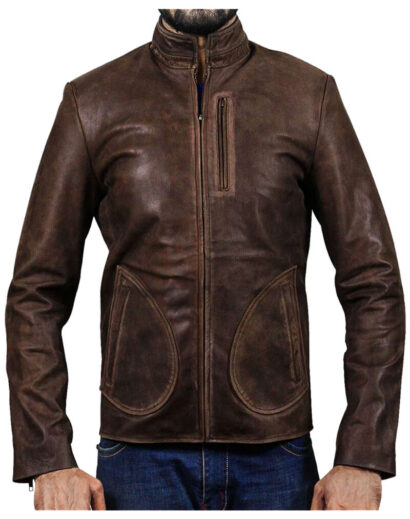 Dwayne Johnson Rampage Brown Leather Jacket