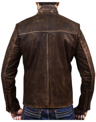 Dwayne Johnson Rampage Brown Leather Jacket 2