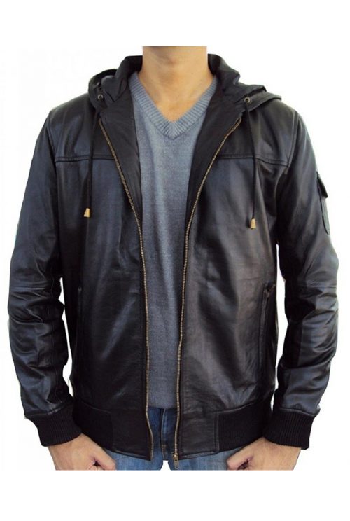 Men’s New Style Leather Hoodie