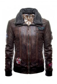 Justice League Fur Bomber Leather Jacket