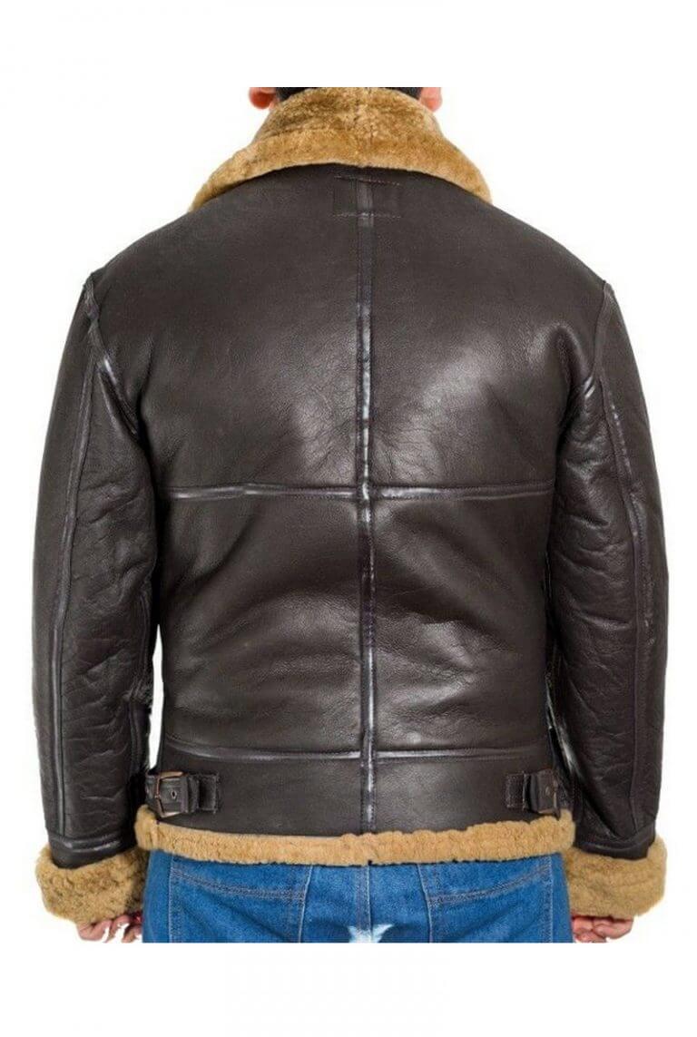 tom hardy dunkirk farrier shearling bomber leather jacket