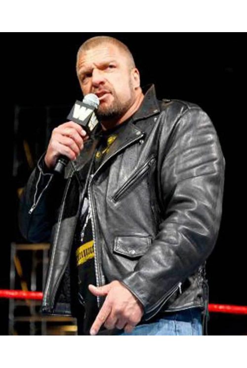 WWE Triple H Black Leather Vest 3