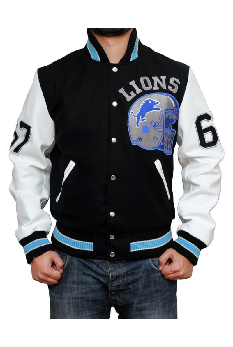 Detroit Lions Letterman Varsity Jacket Skinoutfits