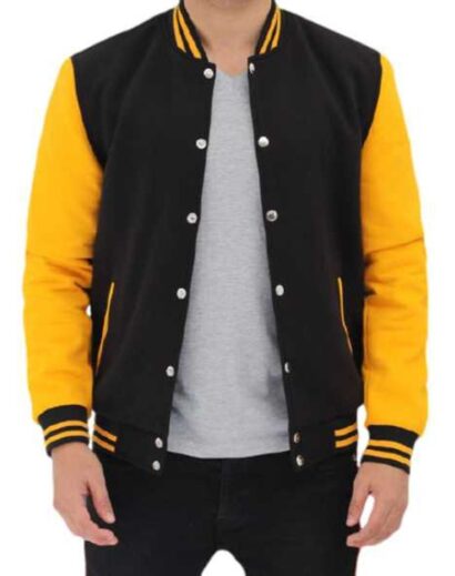 Yellow and Black Varsity Jacket