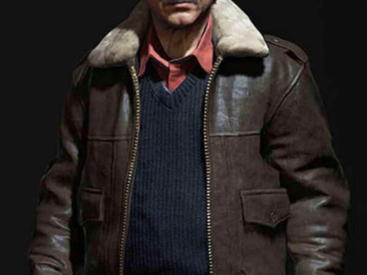 Unknown sheepskin leather jacket, sullen