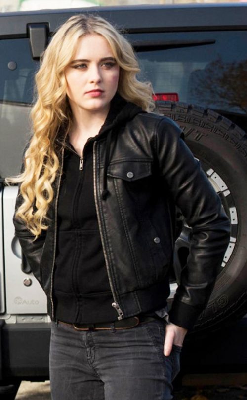 Supernatural Kathryn Newton Black Leather Jacket