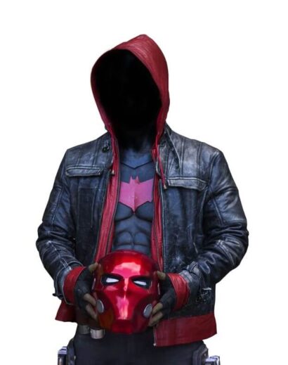 Batman Red Hood Black Distress Jacket