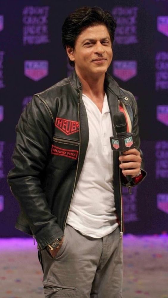 SRK Tag Heuer Launch Black Leather Jacket
