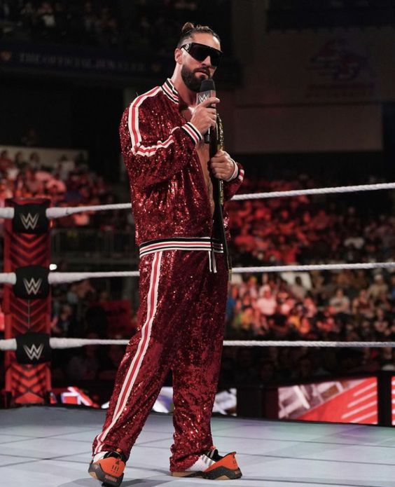 WWE Seth Rollins Red Sequins Tracksuit