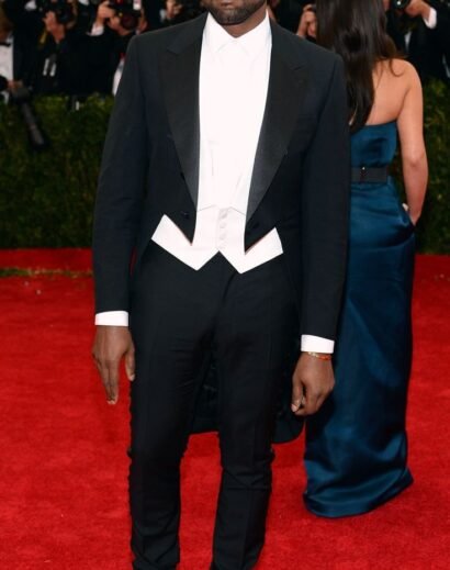 Kanye West Black Tuxedo Met Gala Suit