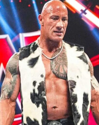 WWE 2024 Raw Dwayne Johson Leather Vest