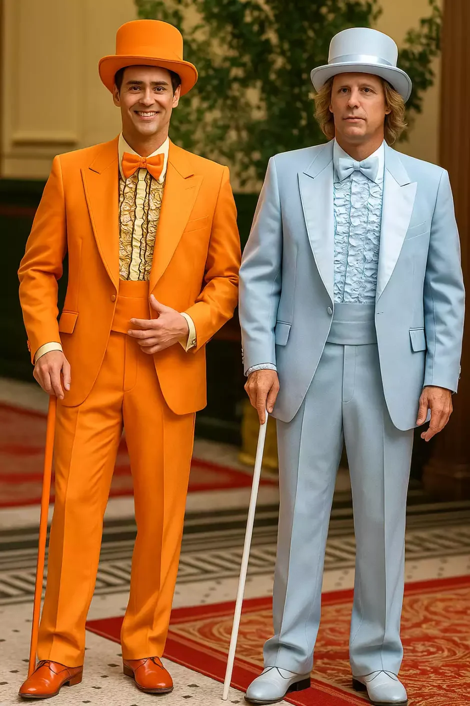 Dumb and Dumber Tuxedo – Orange and Blue Iconic Suits Costume