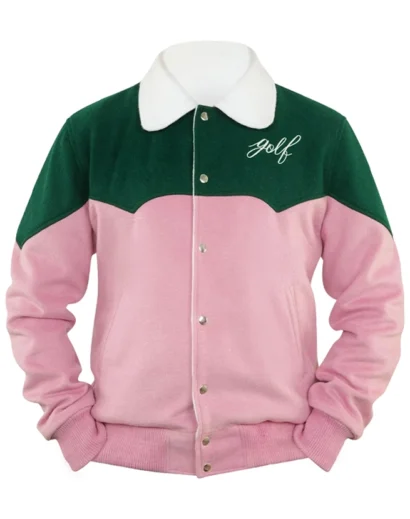 Tyler The Creator Varsity Jacket - Green & Pink Design