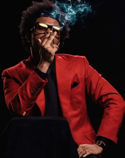 Red Blazer The Weeknd Wore in Blinding Lights Music Video