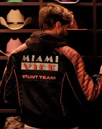 The Fall Guy Miami Vice Stunt Team Bomber Jacket Detail