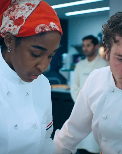 Thom Browne Chef Jacket in white cotton with classic minimalist design