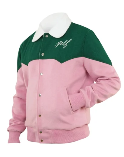 Tyler The Creator Varsity Jacket - Green & Pink Design