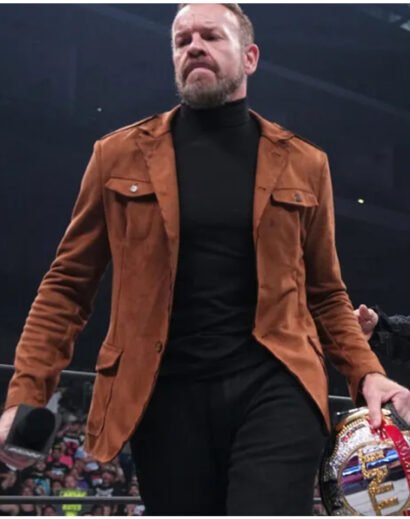 Christian Cage AEW Dynamite Brown Blazer Close-Up