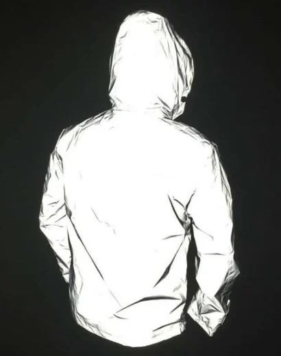 Reflective silver hoodie inspired by Kendrick Lamar's fashion