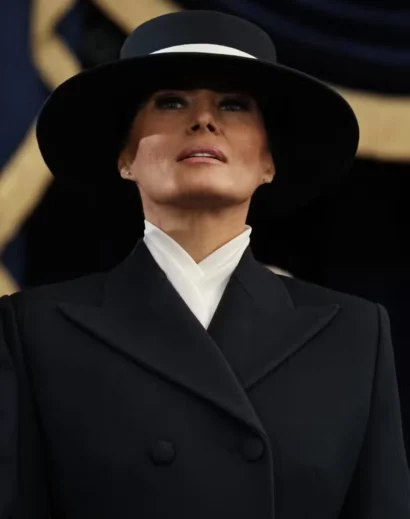 Stylish Navy Coat Melania Trump Wore in 2025