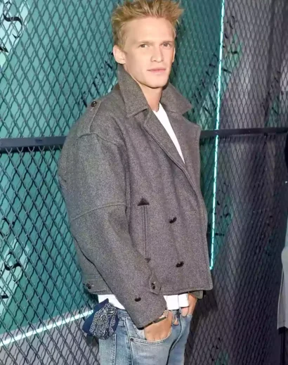 Cody Simpson Wearing Gray Coat Jacket at Tiffany Launch