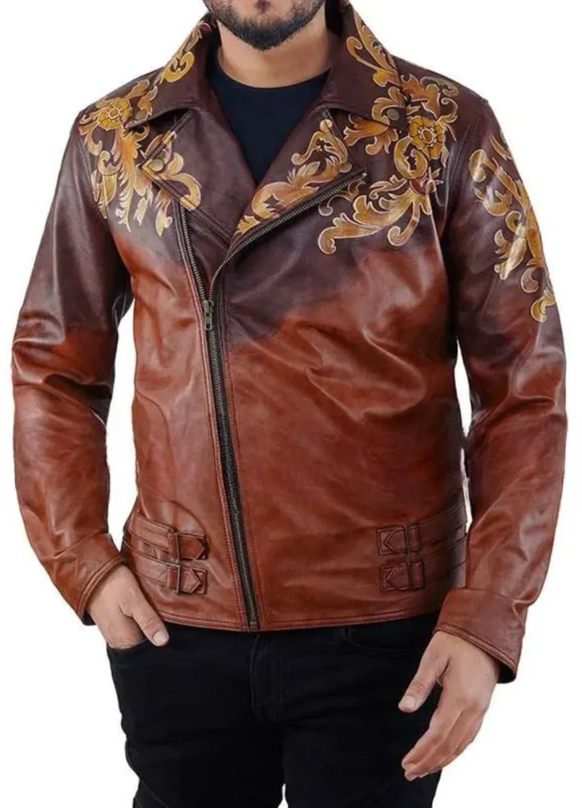 Dr. Luis Serra Navarro Resident Evil 4 Brown Leather Jacket