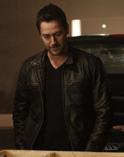 Men’s Fashion - The Blacklist Tom Keen Leather Jacket with Zipper Details