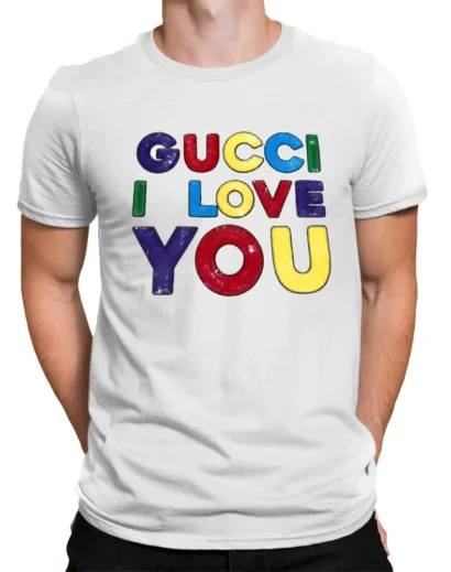 Gucci I Love You Shirt in Cotton – Bold Print for Basketball Fans