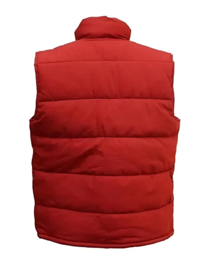Back of Marty McFly Vest – Iconic 80s Red Puffer Vest