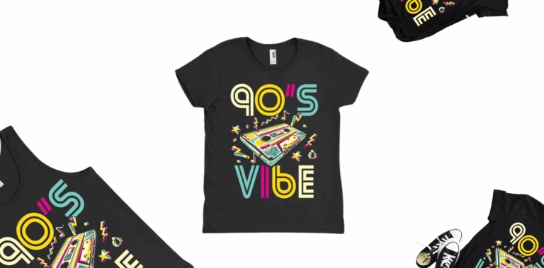 Simple 90s Vibe T-Shirt for Club Party