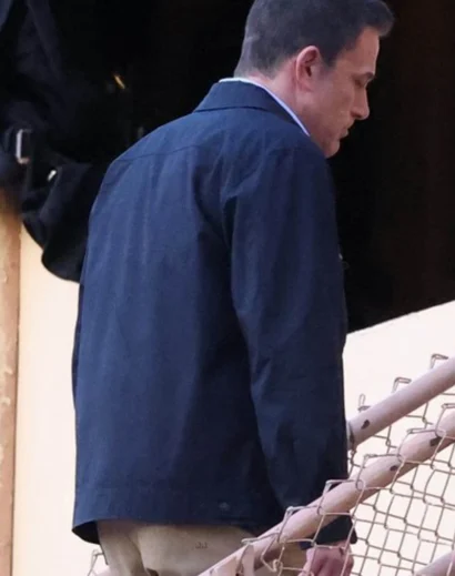 Back side of Ben Affleck’s black jacket from The Accountant sequel