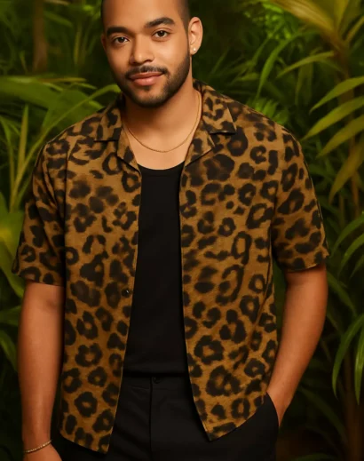 Rob wearing leopard print shirt from 90 Day Hunt For Love 2025