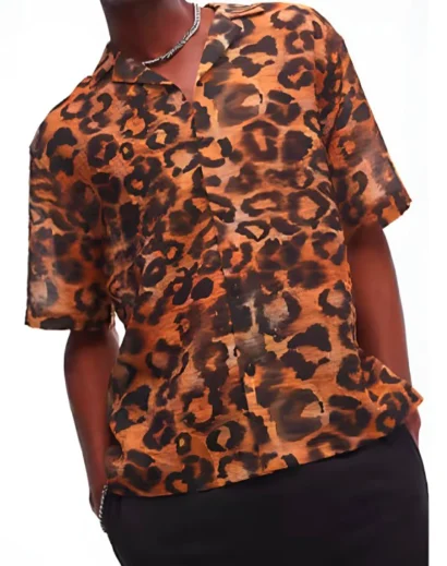 Side view of Rob’s leopard print shirt from 90 Day Hunt For Love