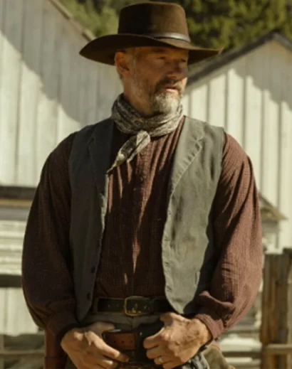 John Dutton Sr. Blue Cotton Vest – TV Series 1923 Costume Replica