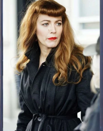 Stephanie Patrick navy wool coat from The Rhythm Section