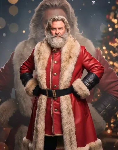 Kurt Russell’s Santa Claus Suit – Christmas Chronicles Shearling Fur Coat for Holiday Cosplay
