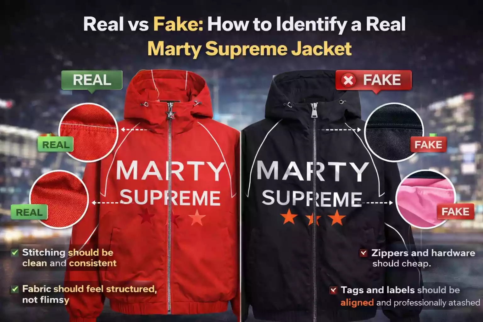 Real vs Fake: How to Identify a Real Marty Supreme Jacket