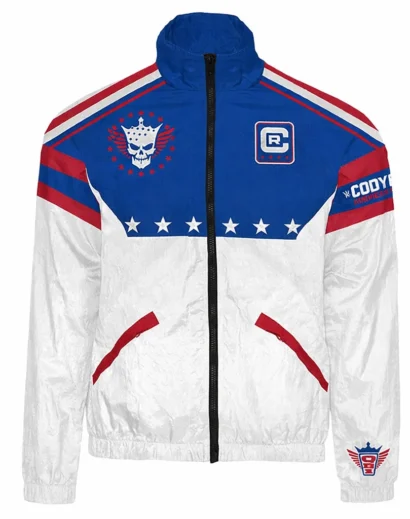 cody-rhodes-stars-windbreaker-jacket-hooded-style Cody Rhodes Stars windbreaker jacket with hooded athletic design