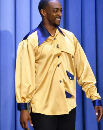 Gordon Gartrell shirt for sale premium satin design with blue collar and button details