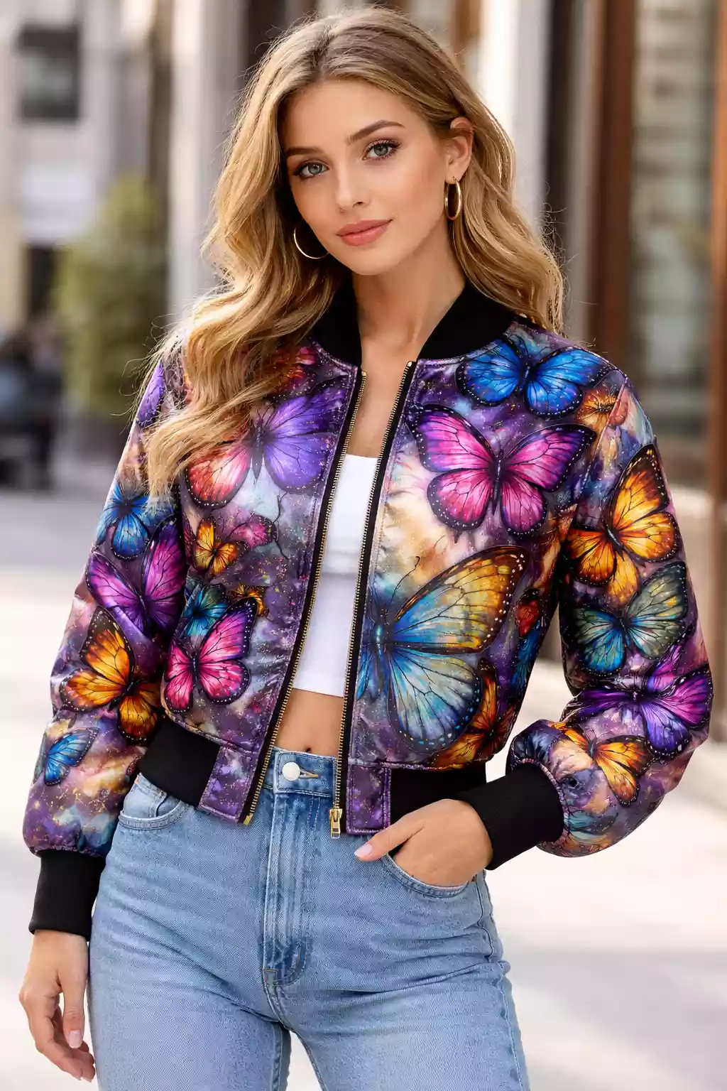 butterfly-print-jacket-women-womens-butterfly-jacket Butterfly print jacket women trendy style, women's butterfly jacket vibrant fashion outfit