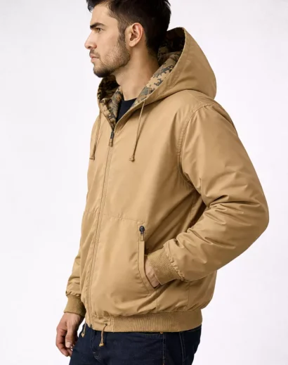 desert night camouflage jacket reversible men side profile outdoor jacket mens