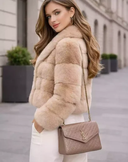 female-mink-fur-jacket-cropped-fashion Female mink fur jacket side profile – cropped mink fur jacket coat modern fashion look