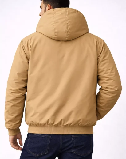 men's desert jacket zipper reversible jacket for men solid tan side outdoor wear