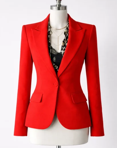 scream-7-gale-weathers-red-blazer-front Scream 7 Gale Weathers Red Blazer front view stylish fitted gale weathers red outfit
