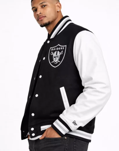 white-oakland-raiders-satin-bomber-jacket-mens White Oakland Raiders jacket satin bomber style men's white raiders jacket premium quality