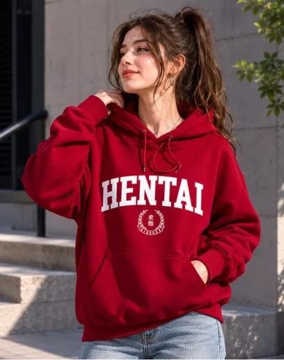 hentai-hoodies-sweatshirts-red Hentai Hoodies & Sweatshirts oversized red hoodie aesthetic wear