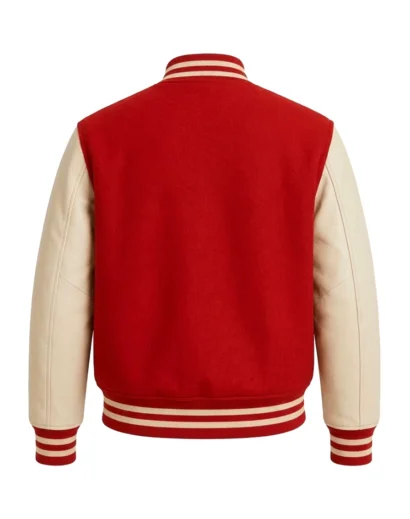 jaafar-jackson-red-varsity-jacket-back Jaafar Jackson Red Varsity Jacket Back View – Michael Jackson Red Varsity Jacket