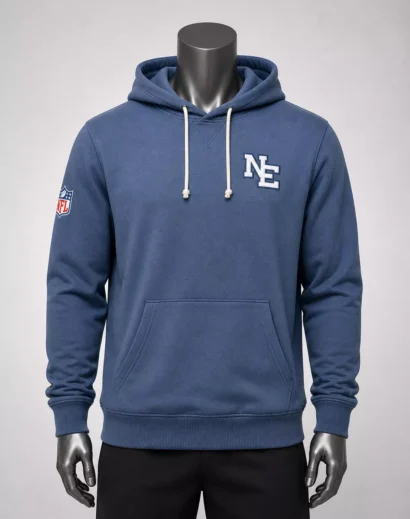new england patriots storm blue hoodie mannequin front, athletic hoodie men, sports team hoodie, patriots sweatshirt, we are all patriots hoodie men