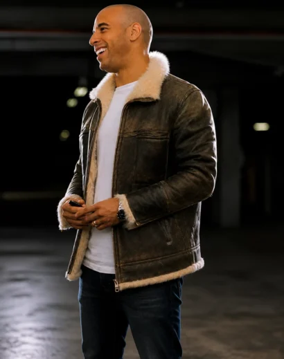 triple-x-movie-vin-diesel-jacket-side-profile Triple X movie Vin Diesel jacket side profile featuring distressed brown leather and fur collar design