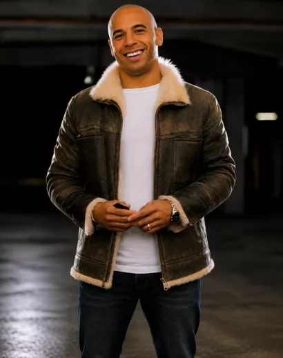 vin-diesel-triple-x-brown-leather-jacket-front-view Vin Diesel Triple X Jacket front view in brown leather with shearling fur collar inspired by the XXX movie